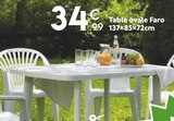Table ovale Faro en promo chez Maxi Bazar Le Cannet à 34,99 €