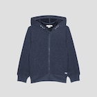 La Halle Honfleur - Promo Sweat zippé à capuche bleu marine garçon Promo Sweat zippé à capuche bleu marine garçon à 7,99 € dans le catalogue La Halle à Honfleur