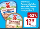 Pommersche Leberwurst von Rügenwalder im aktuellen ALDI SÜD Prospekt