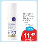 Sun 2in1 Primer UV Serum LSF50+ von Nivea für 11,49 € bei budni im Angebot Sun 2in1 Primer UV Serum LSF50+ von Nivea im aktuellen budni Prospekt