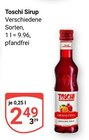 Sirup im Angebot bei GLOBUS in Völklingen Sirup Angebote von Toschi bei GLOBUS Völklingen für 2,49 €