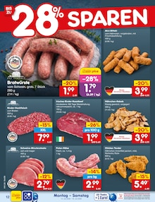 Bratwurst im aktuellen Netto Marken-Discount Prospekt (Oberhausen) Bratwurst im Netto Marken-Discount Prospekt "Aktuelle Angebote" mit 73 Seiten (Oberhausen)