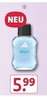 Adidas Eau de Toilette 50 ml oder After Shave 100 ml Angebote bei Rossmann Mönchengladbach für 5,99 €
