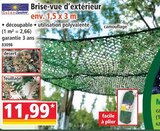 Norma Uckange - Promo Brise-vue d'extérieur Promo Brise-vue d'extérieur à 11,99 € dans le catalogue Norma à Uckange