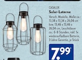 Solar-Laterne im Angebot bei ALDI SÜD in Göppingen Solar-Laterne Angebote von CASALUX bei ALDI SÜD Göppingen für 7,99 €