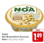 Brotaufstrich Hummus Natur im Angebot bei EDEKA in Nürtingen Brotaufstrich Hummus Natur Angebote von Noa bei EDEKA Nürtingen für 1,49 €