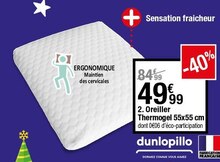 OREILLER THERMOGEL 55X55 CM. - But à Saint-Maur-des-Fossés OREILLER THERMOGEL 55X55 CM. en promo chez But Saint-Maur-des-Fossés à 49,99 €