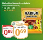 Fruchtgummi oder Lakritz Angebote von Haribo bei GLOBUS Hanau für 0,69 €