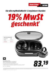 Kopfhörer im MediaMarkt Saturn Prospekt "19% MwSt. geschenkt" mit 34 Seiten (Nürnberg)