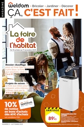Prospectus Weldom, "La foire de l'habitat" à Saints-Geosmes et alentours, 24 pages, 15/10/2025 - 11/11/2025 Catalogue Weldom "La foire de l'habitat" à Saints-Geosmes et alentours, 24 pages, 15/10/2025 - 11/11/2025