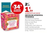 Infusion Ayurveda Fleur de Sureau Framboise Hibiscus - Twinings dans le catalogue Super U