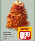 Tellerspieß vom Schwein Angebote bei REWE Wetzlar für 0,99 €