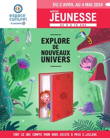 Prospectus E.Leclerc de la semaine "Espace Culturel" avec 1 pages, valide du 02/04/2024 au 04/05/2024 pour Auxerre et alentours