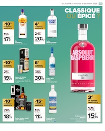 Prix et réduction Absolut Vodka dans le prospectus Carrefour en cours Offre Absolut Vodka dans le catalogue Carrefour du moment à la page 65