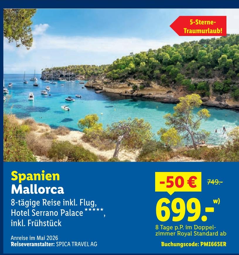 Spanien Mallorca 8-tägige Reise inkl. Flug, Hotel Serrano Palace