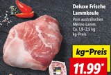 Deluxe Frische Lammkeule für 11,99 € bei Lidl im Angebot Deluxe Frische Lammkeule im aktuellen Lidl Prospekt
