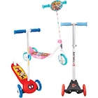 SUR TOUTES LES TROTTINETTES 3 ROUES - TOP LIFE, MARVEL, DISNEY ET PAW PATROL en promo chez Carrefour Levallois-Perret