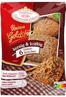 Aktuelles Unsere Goldstücke 6 Dinkelbrötchen oder Unsere Goldstücke 7 Roggenbrötchen Angebot bei REWE in Rostock ab 1,99 €