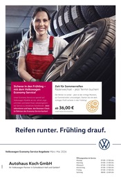 Werkstatt & Auto Prospekt von Volkswagen Scherbenmühle Volkswagen Prospekt: "Der Frühling startet mit Power", 1 Seite, 01.03.2026 - 31.05.2026