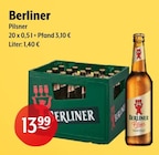 Pilsner im Angebot bei Getränke Hoffmann in Voerde Pilsner Angebote von Berliner bei Getränke Hoffmann Voerde für 13,99 €