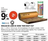 Rouleau de laine de verre "mur kraft 032" - KNAUF INSULATION en promo chez E.Leclerc Rouleau de laine de verre "mur kraft 032" - KNAUF INSULATION dans le catalogue E.Leclerc