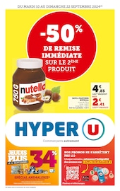 Catalogue Supermarchés Hyper U en cours à Lorgues et alentours, "Hyper U", 1 page, 10/09/2024 - 22/09/2024