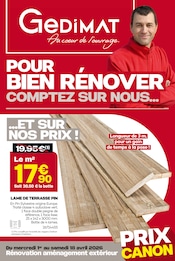 Prospectus Bricolage Gedimat en cours à Jumilhac-le-Grand et alentours, "POUR BIEN RÉNOVER COMPTEZ SUR NOUS...", 16 pages, 01/04/2026 - 18/04/2026 Catalogue Bricolage Gedimat en cours à Jumilhac-le-Grand et alentours, "POUR BIEN RÉNOVER COMPTEZ SUR NOUS...", 16 pages, 01/04/2026 - 18/04/2026