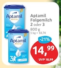 Folgemilch 2 im budni Prospekt Folgemilch 2 von Aptamil im aktuellen budni Prospekt für 14,99 €