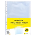 Sachet de 50 pochettes perforées incolores en polypropylène grainé 4/100ème - A4 - Les Prix Mini dans le catalogue Bureau Vallée
