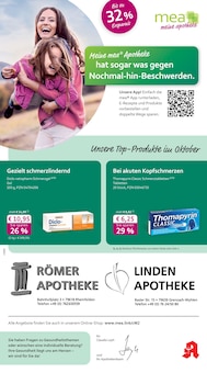 Aktueller mea - meine apotheke Prospekt (Grenzach-Wyhlen, 4 Seiten zum blättern mea - meine apotheke Prospekt Unsere Oktober-Angebote mit 4 Seiten