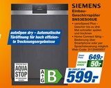 Aktuelles Einbau-Geschirrspüler SN53ES06UE Angebot bei expert in Kiel ab 599,00 €