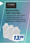 Wasserfilter 1861 3er-Set im Angebot bei expert in Essen Wasserfilter 1861 3er-Set Angebote von CASO bei expert Essen für 13,99 €