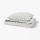 Bettwäsche-Set, 2-teilig schwarz weiß/Punkte 155x220/80x80 cm Angebote von BJÖRKGRÅMAL bei IKEA Schwerin für 24,99 €
