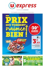 Catalogue U Express à Paris, avec 24 pages Prospectus U Express à Paris, "Des prix qui tombent vraiment bien !", 24 pages, 15/06/2021 - 26/06/2021