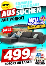 Seats and Sofas Prospekt "SOMMER AUSVERKAUF" für Wipperfürth, 1 Seite, 12.07.2025 - 26.07.2025