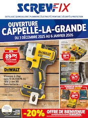Prospectus Screwfix "OUVERTURE CAPPELLE-LA-GRANDE" en cours à Dunkerque, Page 1 Catalogue Screwfix en cours à Dunkerque, "OUVERTURE CAPPELLE-LA-GRANDE", Page 1
