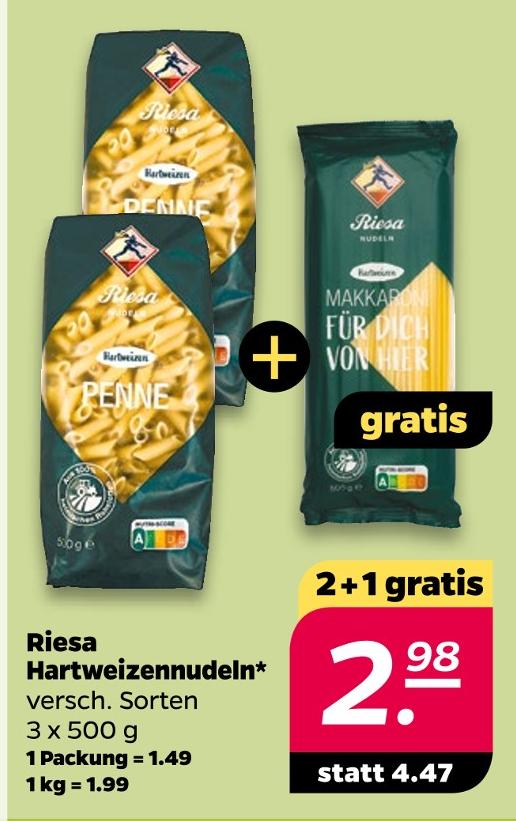 Hartweizennudeln Penne