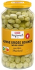 Aktuelle Bohnen Angebote bei REWE in Bochum Aktuelles JUNGE GROßE BOHNEN WEIßE KERNE Angebot bei REWE in Bochum ab 1,69 €