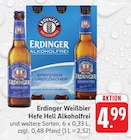Weißbier Hefe Hell Alkoholfrei im Angebot bei Trinkgut in Ettlingen Weißbier Hefe Hell Alkoholfrei Angebote von Erdinger bei Trinkgut Ettlingen für 4,99 €