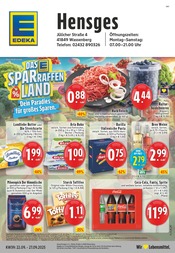 Aktueller EDEKA Supermarkt Prospekt in Wassenberg und Umgebung, "Aktuelle Angebote" mit 24 Seiten, 22.09.2025 - 27.09.2025