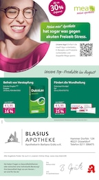 Apotheken Prospekt von mea - meine apotheke in Neuss Aktueller mea - meine apotheke Apotheken Prospekt für Neuss: Unsere August-Angebote mit 4} Seiten, 01.08.2025 - 31.08.2025