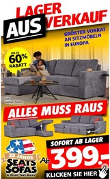 Seats and Sofas Prospekt für Mülheim: "LAGER AUSVERKAUF", 1 Seite, 08.03.2024 - 23.03.2024