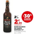Biere blonde de garde 7.5° - METEOR - Super U à Sète Biere blonde de garde 7.5° - METEOR en promo chez Super U Sète à 2,09 €