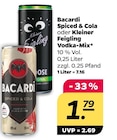 Spiced & Cola oder Spiced & Cola Angebote von Bacardi oder Kleiner Feigling bei Netto mit dem Scottie Quedlinburg für 1,79 €