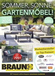 BRAUN Möbel-Center Prospekt: "SOMMER, SONNE, GARTENMÖBEL", 4 Seiten, 29.05.2025 - 24.06.2025