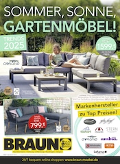 Aktueller BRAUN Möbel-Center Möbel & Einrichtung Prospekt in Wolfschlugen und Umgebung, "SOMMER, SONNE, GARTENMÖBEL" mit 4 Seiten, 29.05.2025 - 24.06.2025