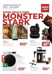 Waschmaschine im Hirsch und Ille Prospekt "DIESE DEALS SIND MONSTER STARK" mit 16 Seiten (Ludwigsburg)
