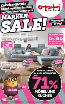 Opti-Wohnwelt Prospekt Marken Sale! mit 16 Seiten