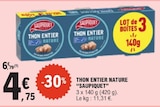 Thon Entier Nature - SAUPIQUET dans le catalogue E.Leclerc