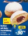 Aktuelle Brot Angebote bei Lidl in Saarbrücken Aktuelles Berliner mit Mehrfruchtfüllung Angebot bei Lidl in Saarbrücken ab 0,90 €